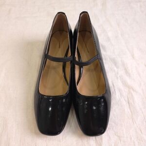 Madewell The Greta Pump crinkled patent leather - True Black/ Size 8/ NX092